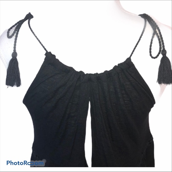 Elegant Black Halter Swim Dress - Picture 6 of 11